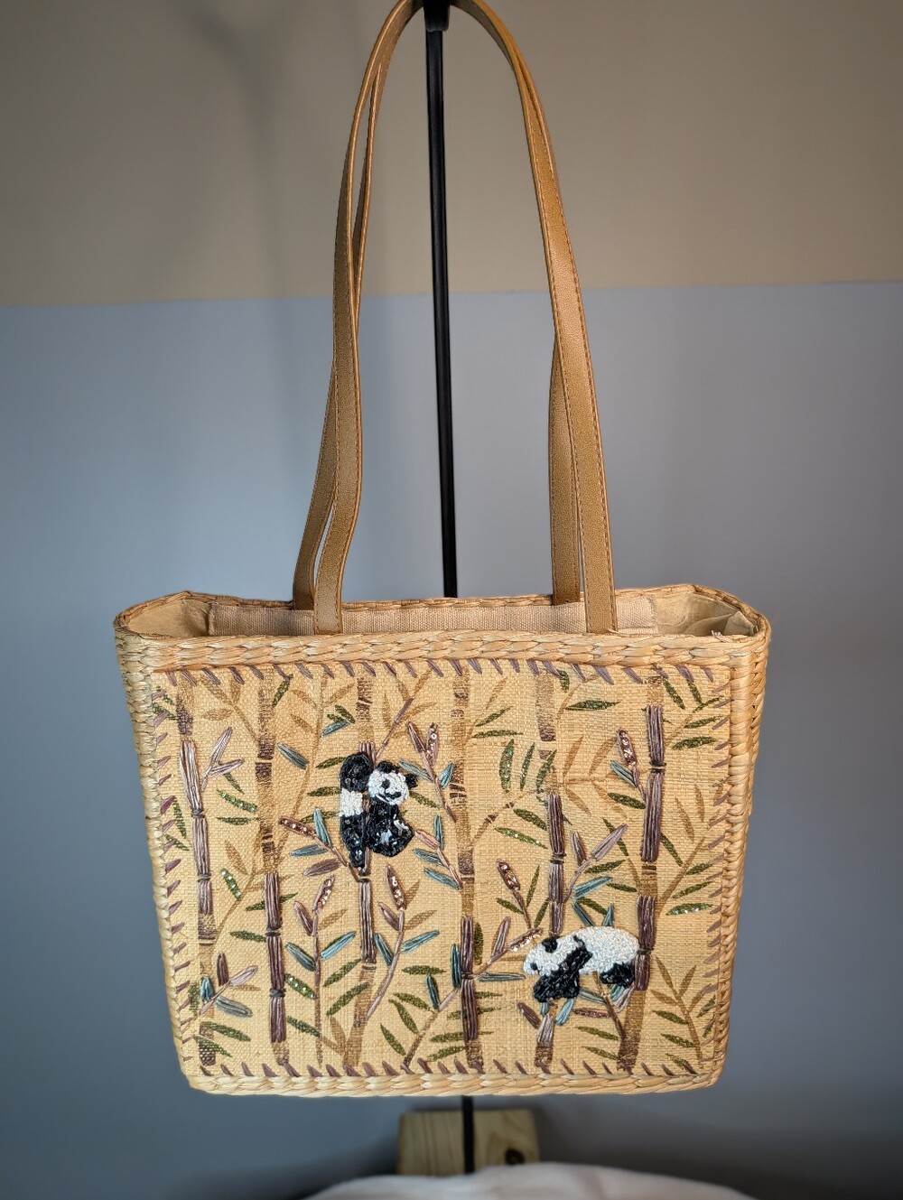 Cappelli Straworld Woven Panda Straw Tote Bag